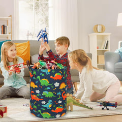 FXOCSHE dinosaur hamper in child room used as toy organizer