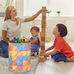 FXOCSHE foldable laundry basket in a nursery setup demonstrating easy storage and portable use.