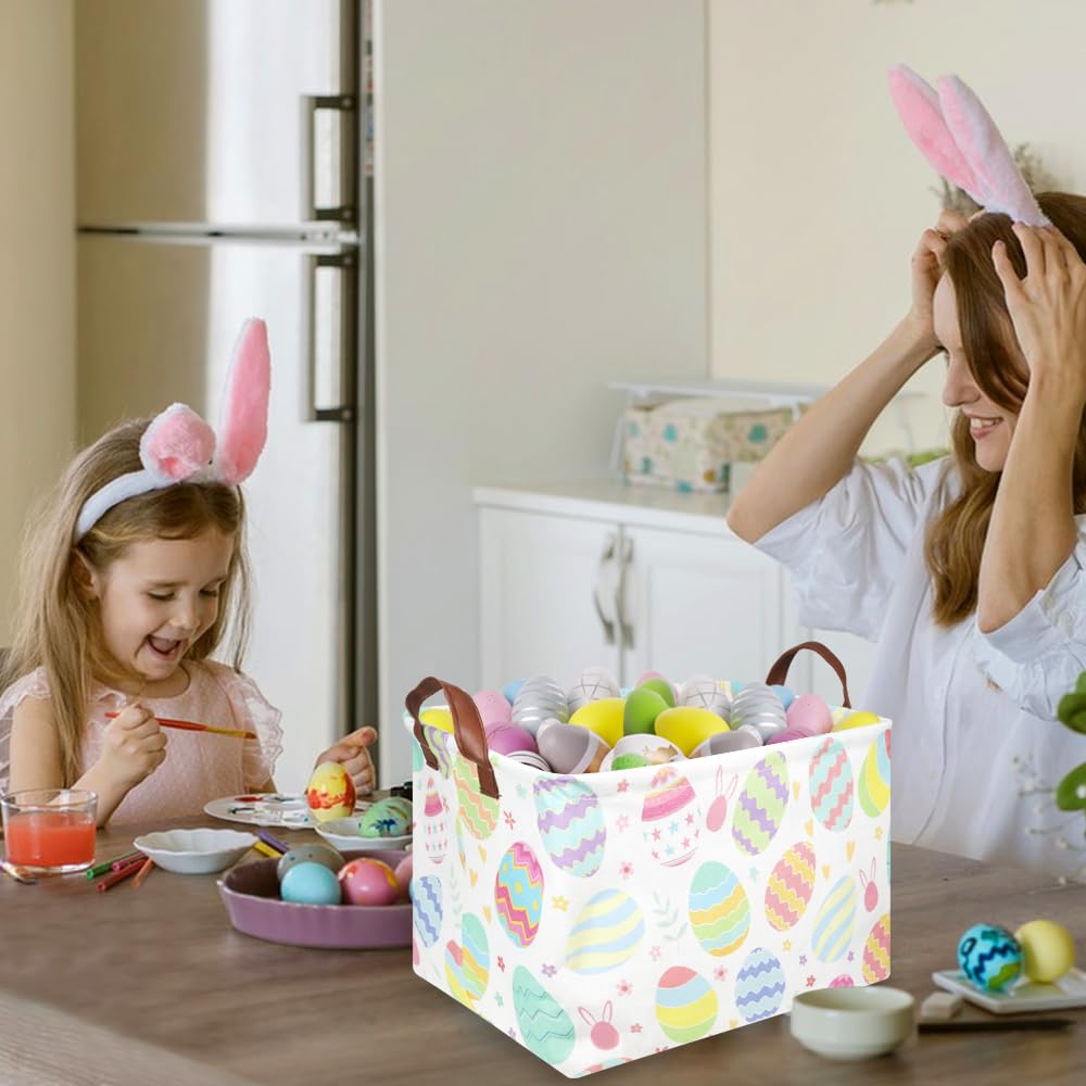 FXOCSHE Girls room decor basket in flower egg motif adds charm.