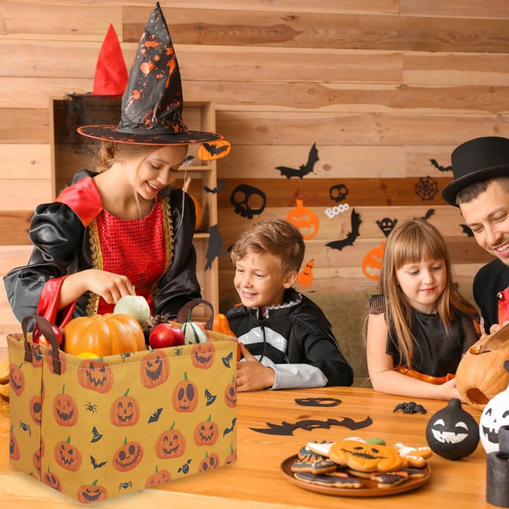 FXOCSHE Halloween basket handle detail for easy carrying during door-to-door