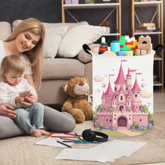 FXOCSHE kids basket with leather handle for easy portability.