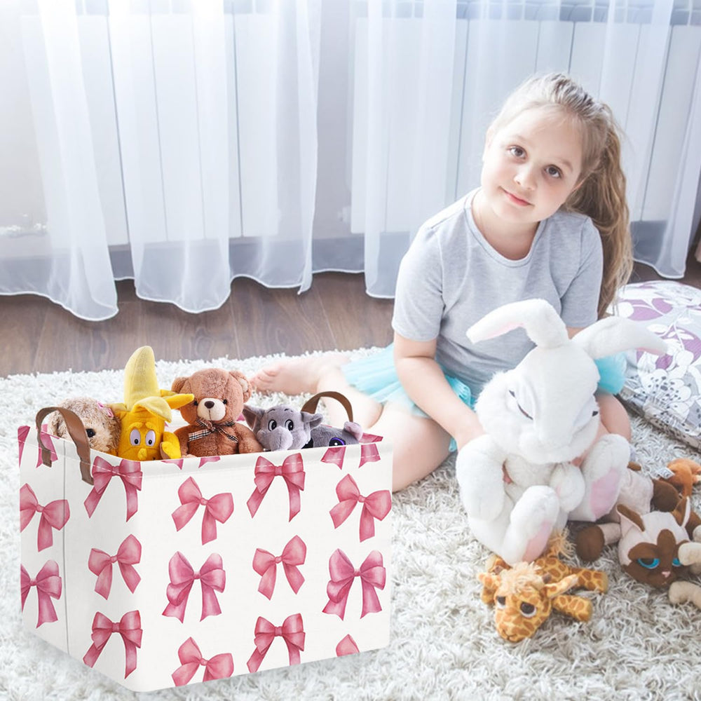 FXOCSHE kids canvas storage is foldable for space-saving organization.
