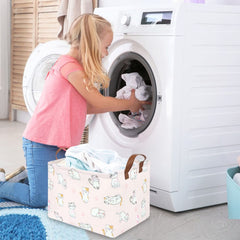 FXOCSHE open-top pink cat basket for easy access to toys