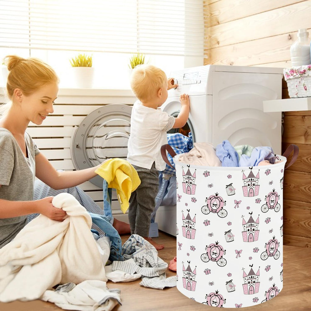 FXOCSHE pink castle pattern close-up showcases adorable design that encourages tidying