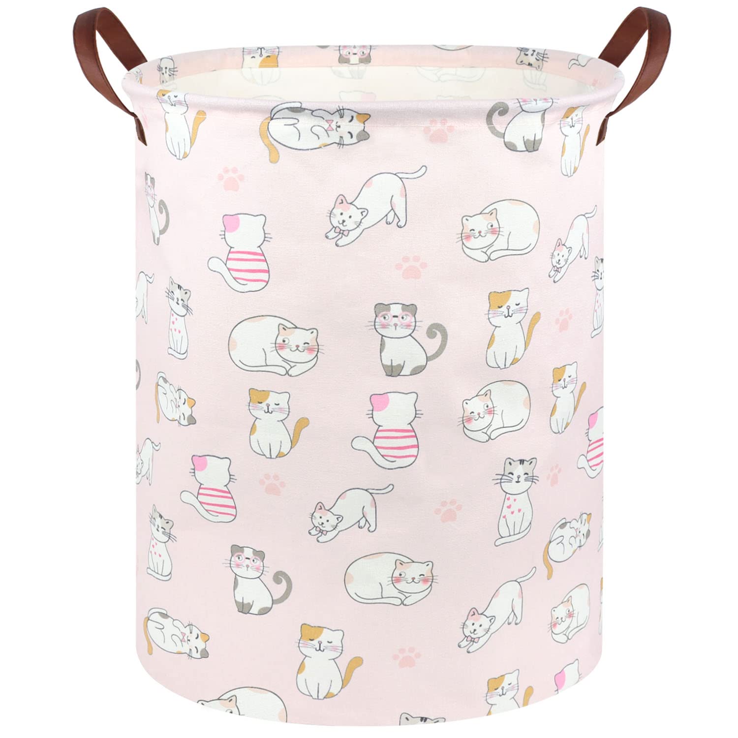 FXOCSHE Pink Hamper close-up shows sturdy handles for easy carrying
