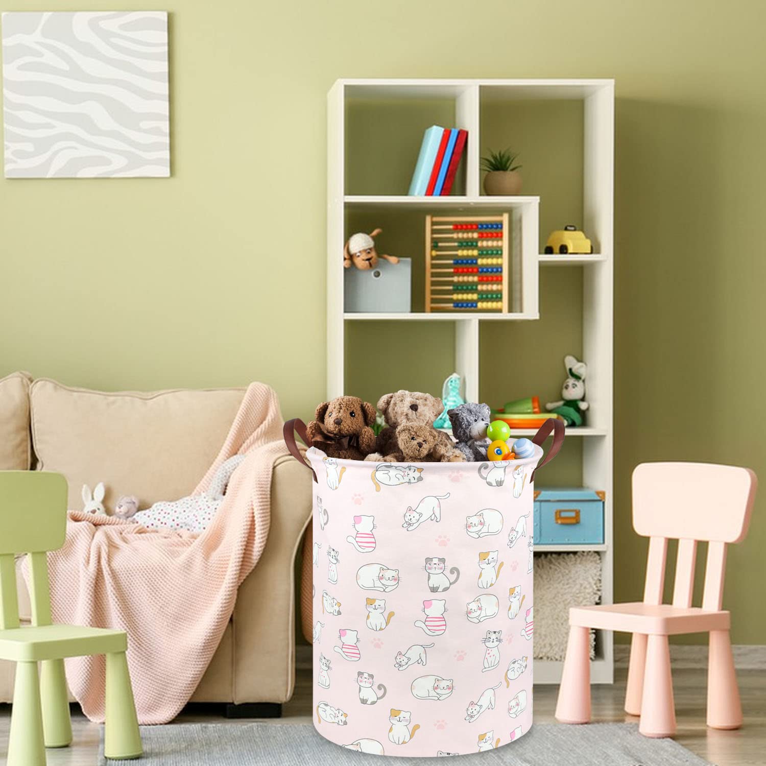 FXOCSHE Pink Hamper waterproof coating visible for quick wipe-clean storage