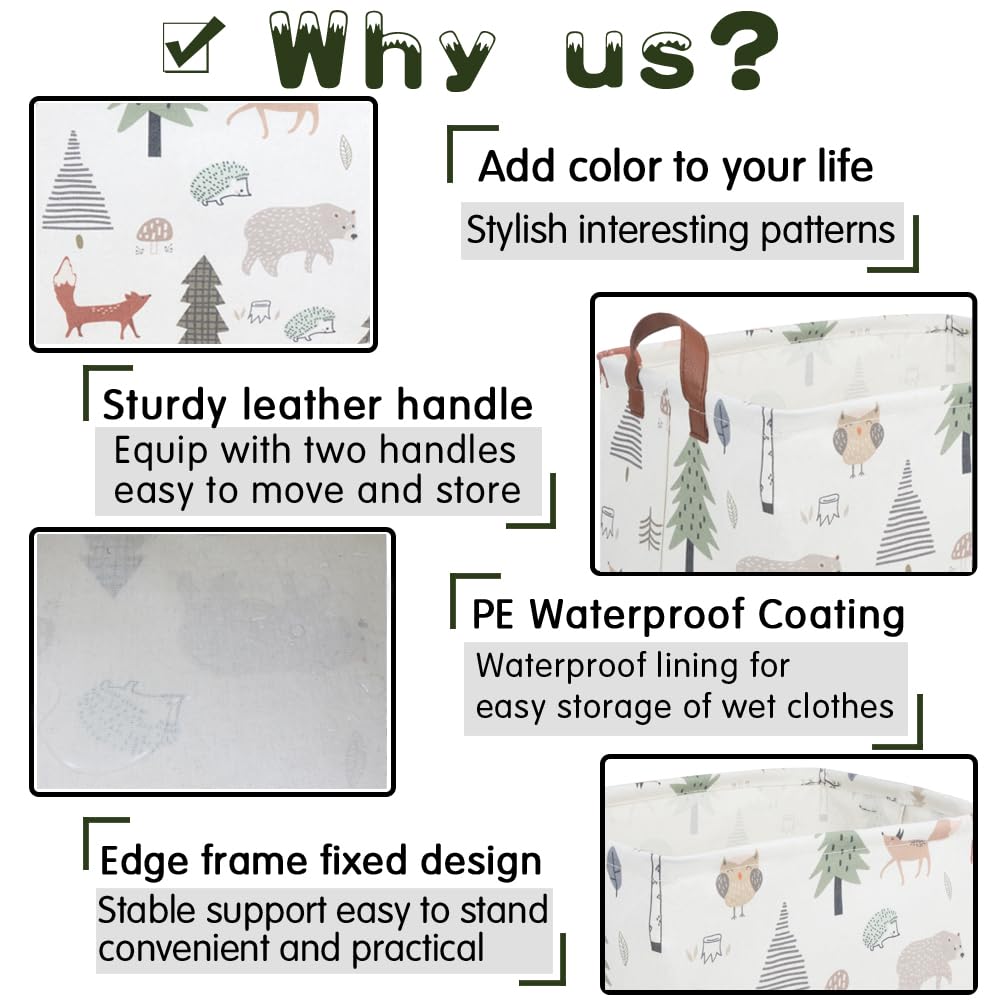 FXOCSHE rectangular animals basket folds flat for compact storage.