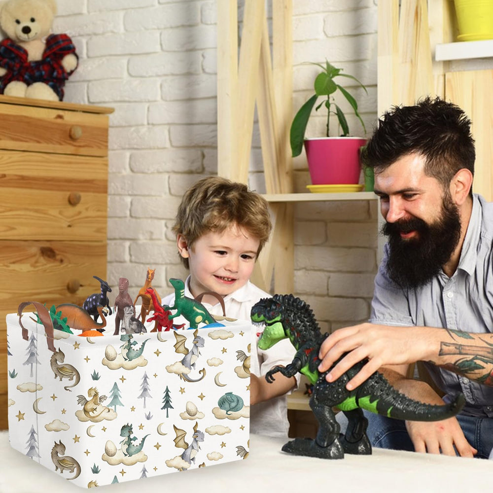 FXOCSHE dinosaur basket in nursery decor for organization with dragon motif