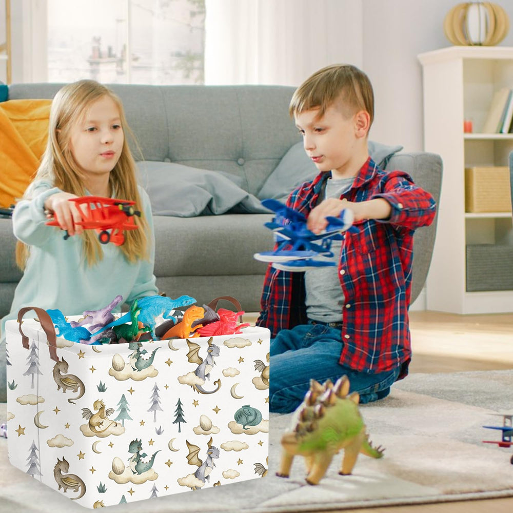 FXOCSHE rectangular dinosaur basket open top for easy access storage