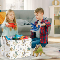 FXOCSHE rectangular dinosaur basket open top for easy access storage