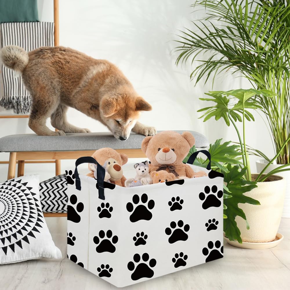 FXOCSHE rectangular dog basket polyester canvas material durable and easy to clean.