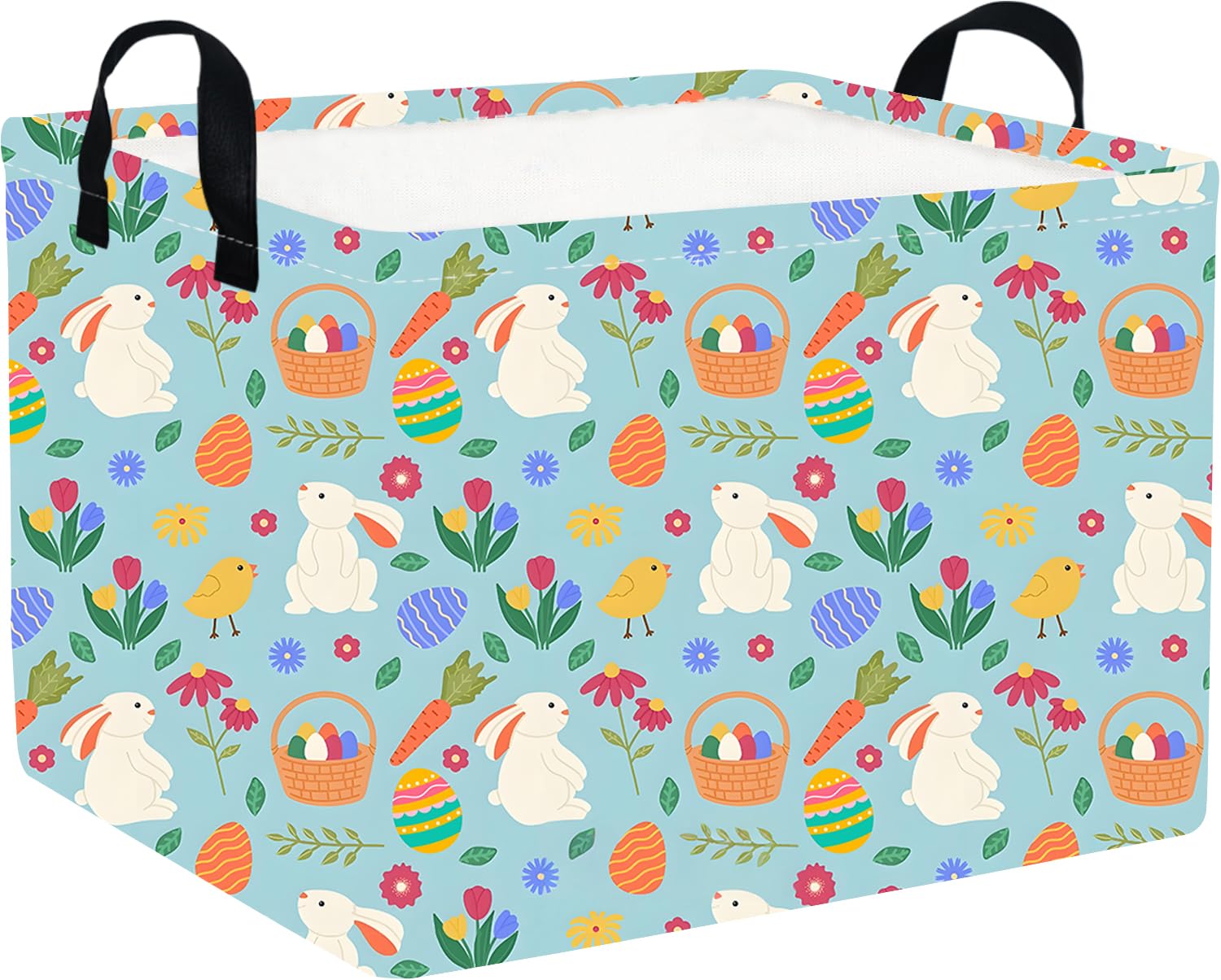 FXOCSHE rectangular Easter Bunny basket ideal for toy storage and Easter home organization