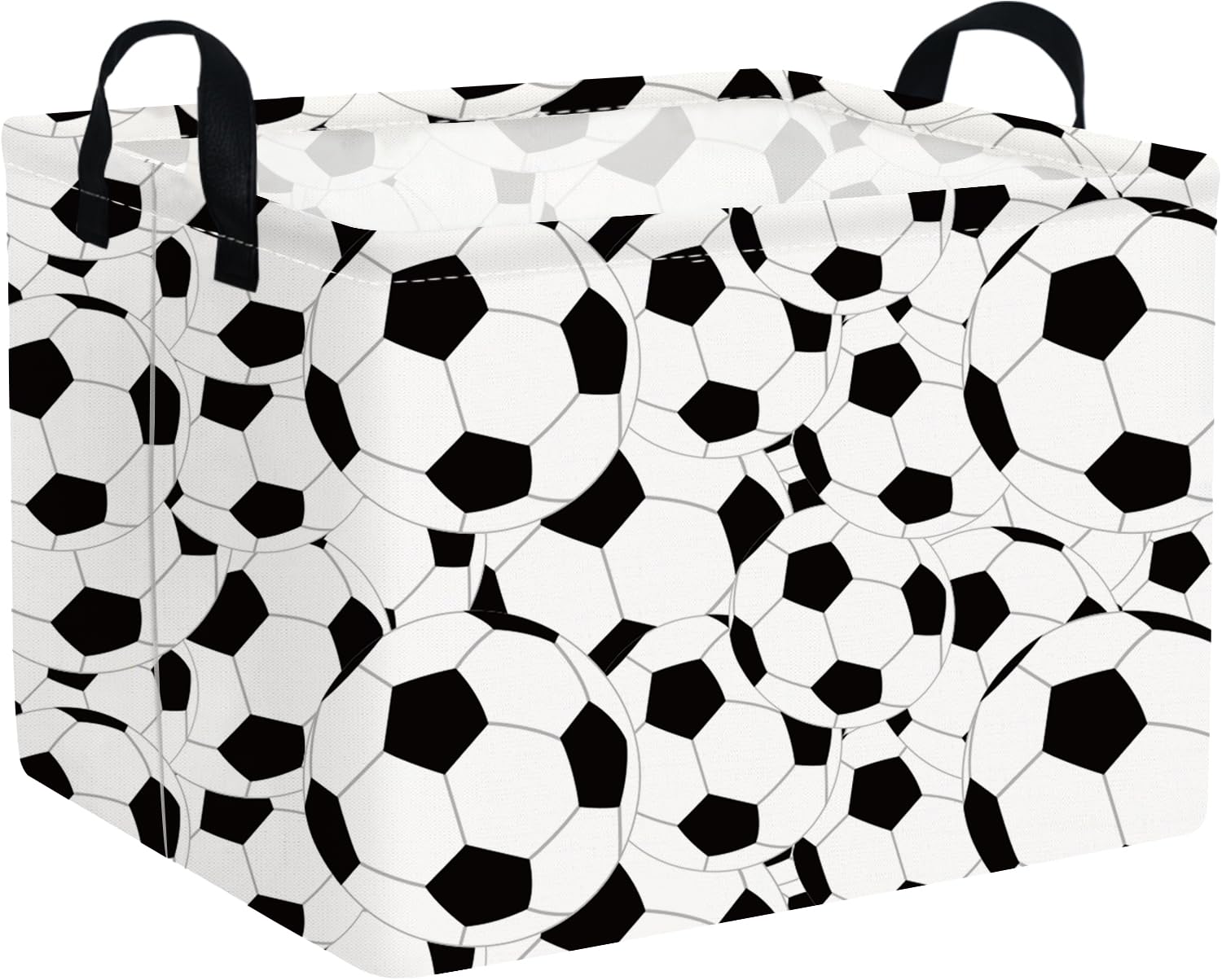 FXOCSHE rectangular Easter soccer basket open shows roomy 15L capacity for toys.