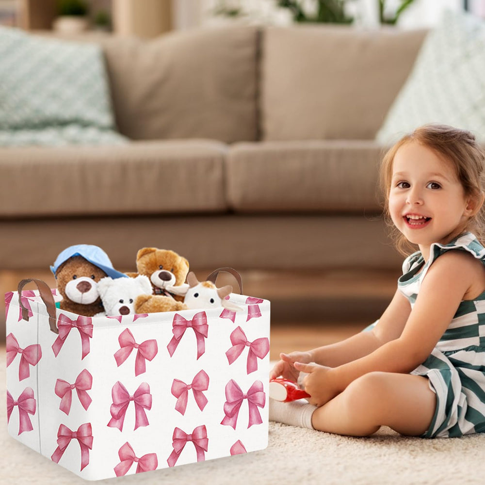 FXOCSHE pink basket open showing collapsible structure for easy use.