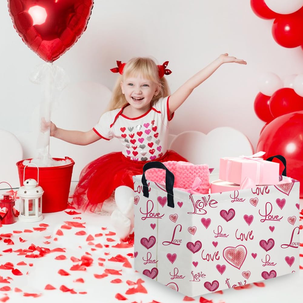 FXOCSHE rectangular pink gift basket in nursery shows versatile decor and storage