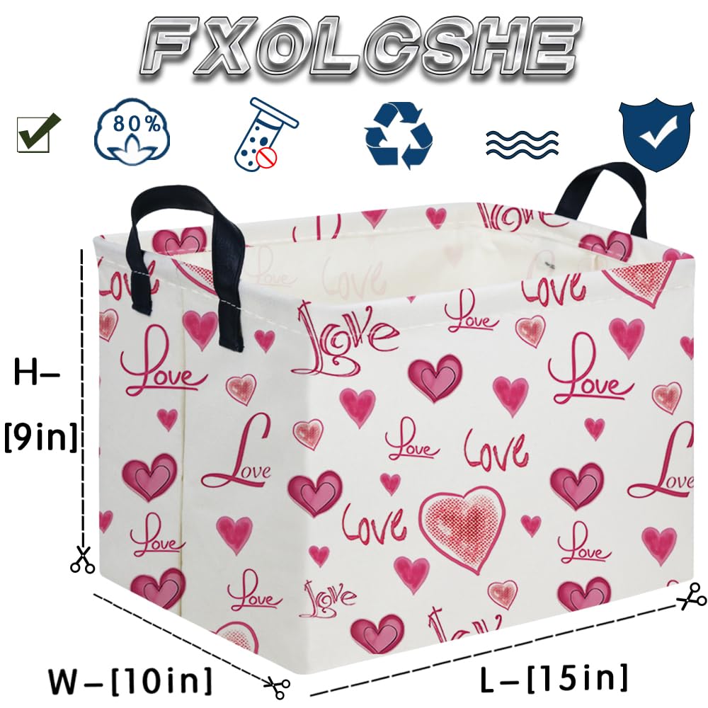 FXOCSHE rectangular pink gift basket leather handles detail for portability