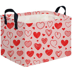 FXOCSHE rectangular pink gift basket viewed from top, ideal for organizing toys and gifts.