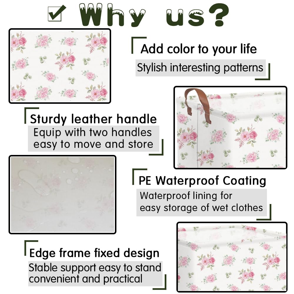 FXOCSHE rectangular rose pink basket interior waterproof coating detail