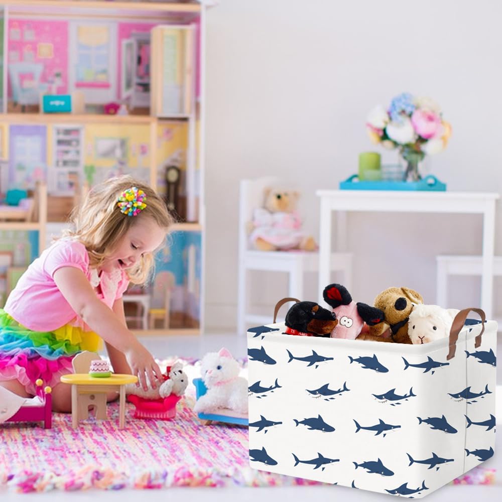FXOCSHE shelf basket with shark design adds playful storage in kids' rooms