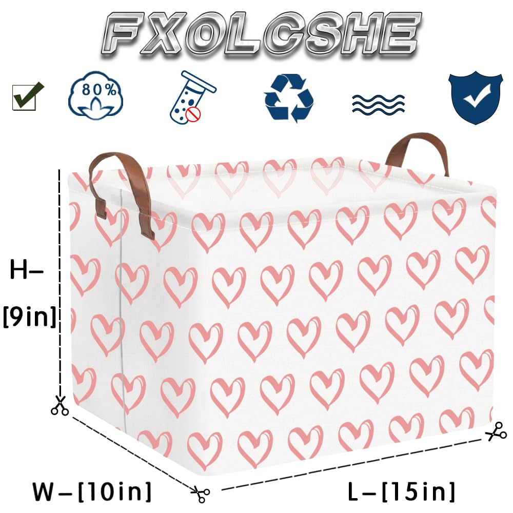 FXOCSHE storage basket polyester canvas plus waterproof inner lining.