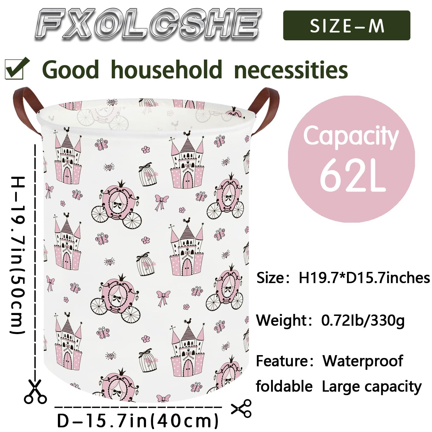 FXOCSHE princess hamper in living room promotes tidy play area