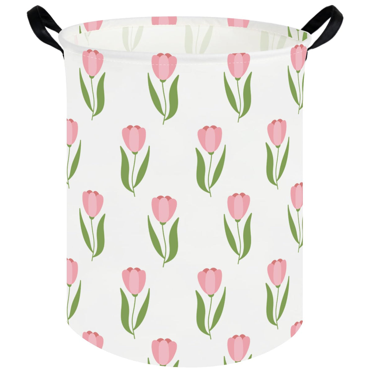 FXOCSHE Tulip hamper folded demonstrates compact storage for toys and clothes