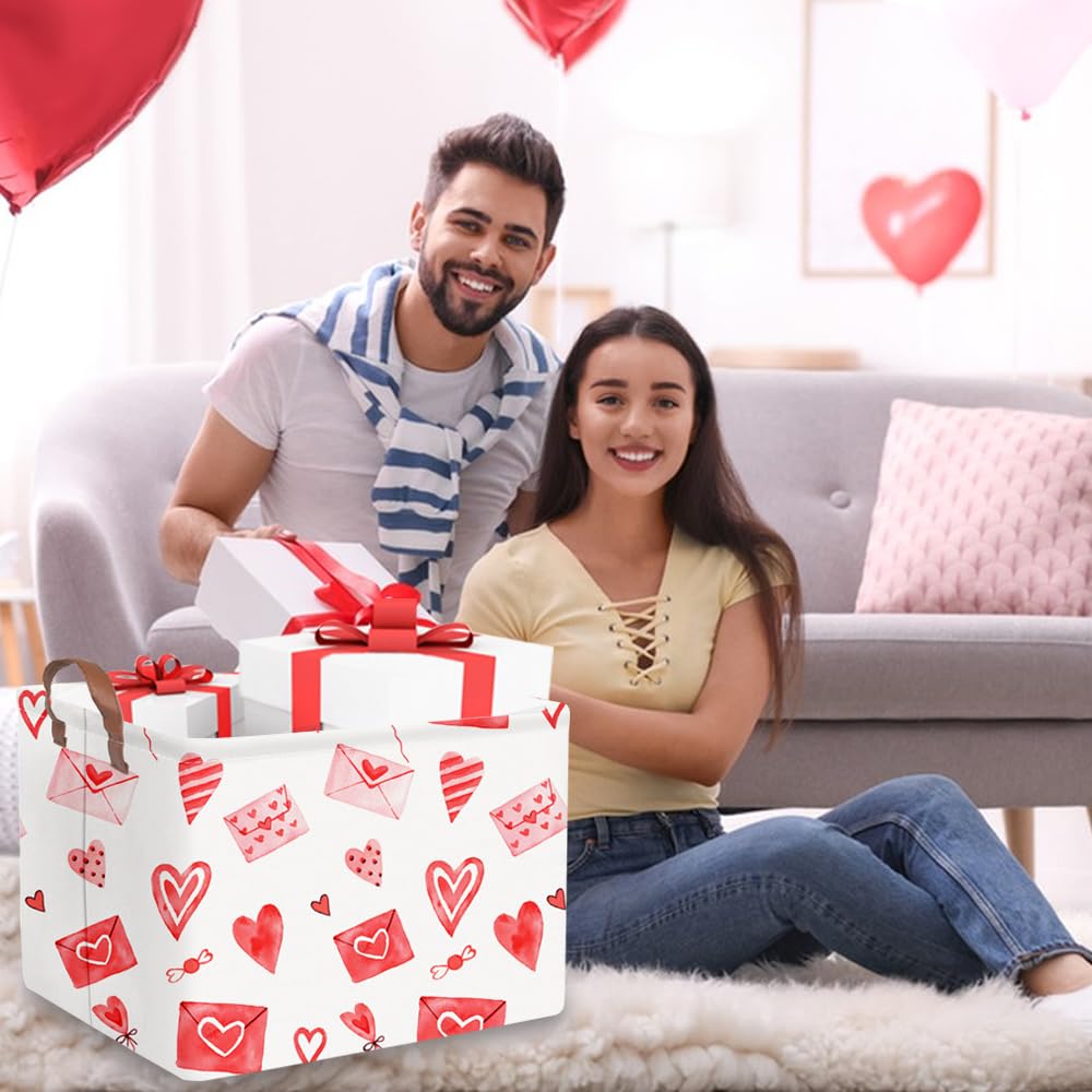 FXOCSHE pink heart basket leather handle easy transport