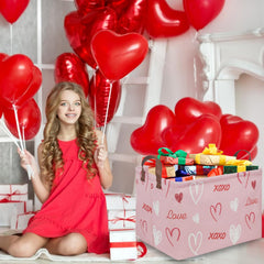 FXOCSHE XOXO hearts gift box design adds playful room charm