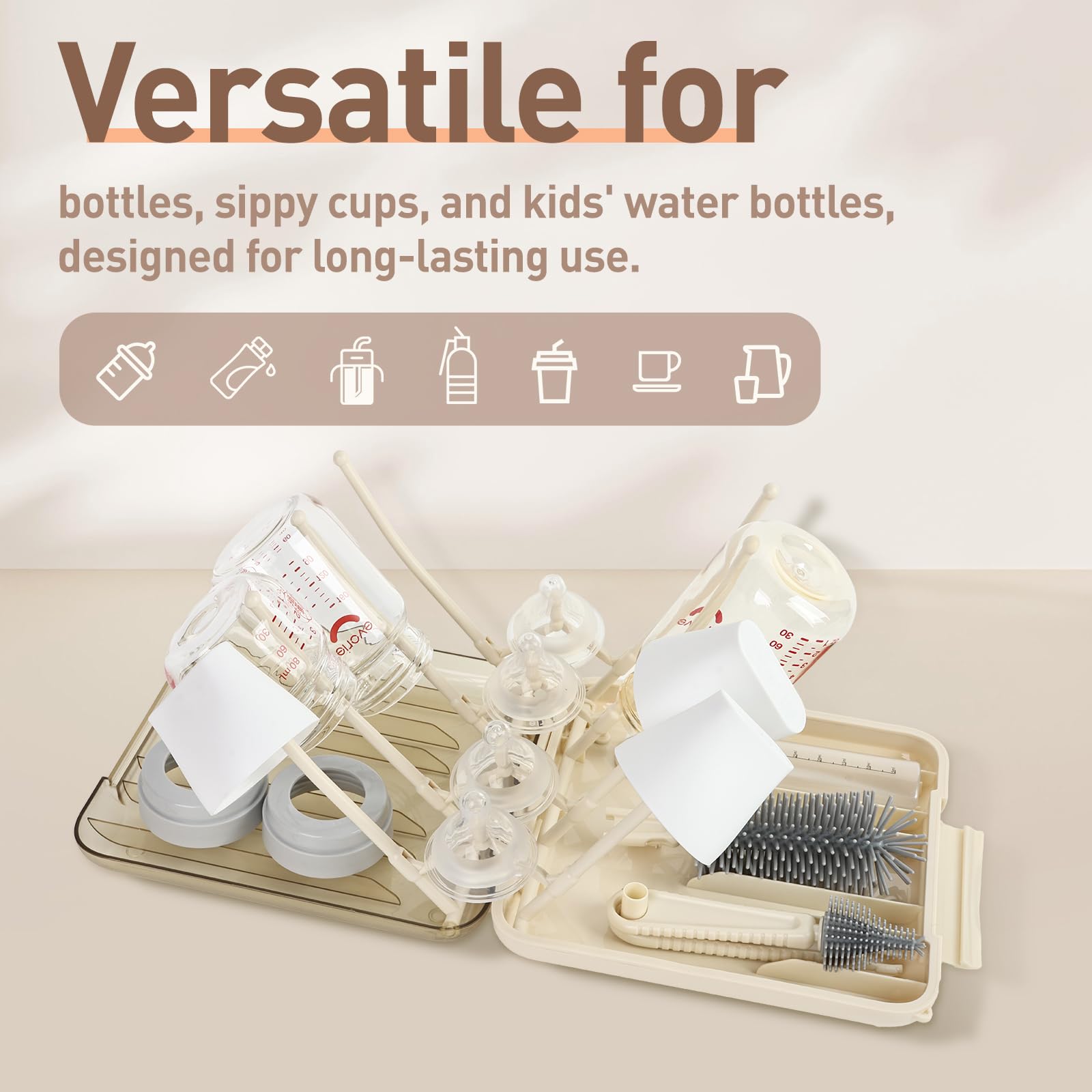 FXXQHT foldable drying rack dries bottles and parts quickly