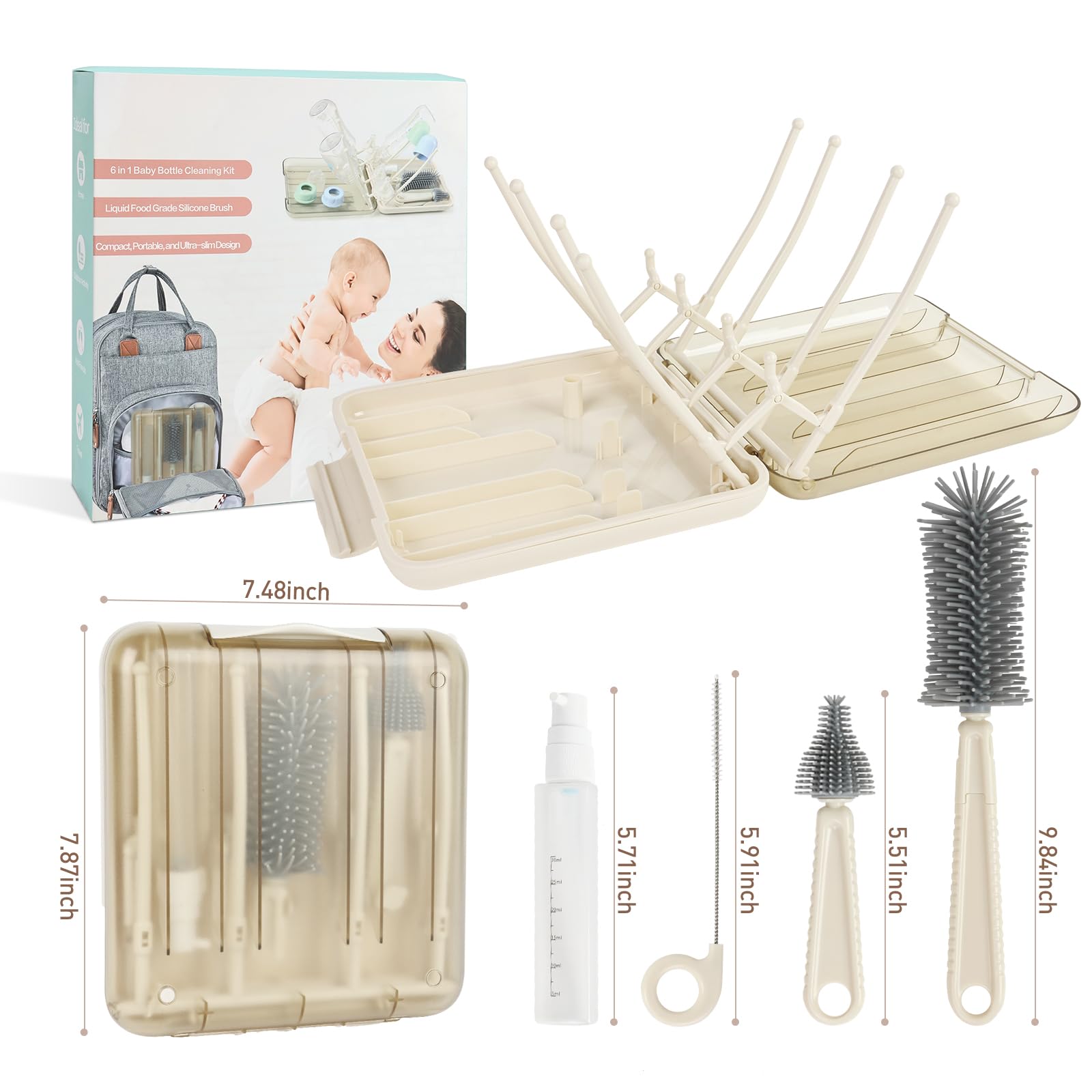 FXXQHT nipple brush reaches tiny openings for thorough cleaning