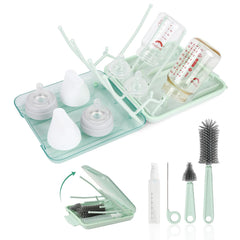 FXXQHT baby bottle brush set compact case for easy travel cleaning.