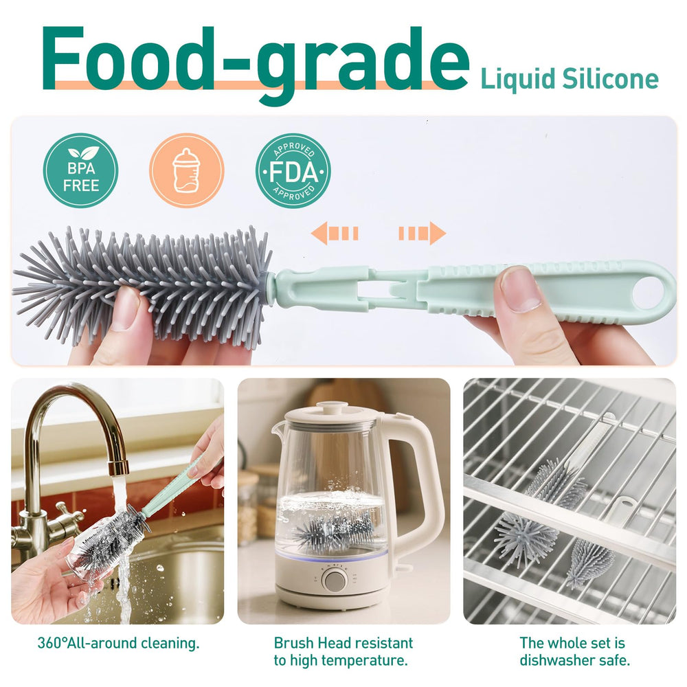 FXXQHT nipple and straw brush clean narrow openings quickly.