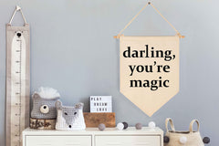 FYSIA banner hanging with twine and stick emphasizes easy lightweight installation