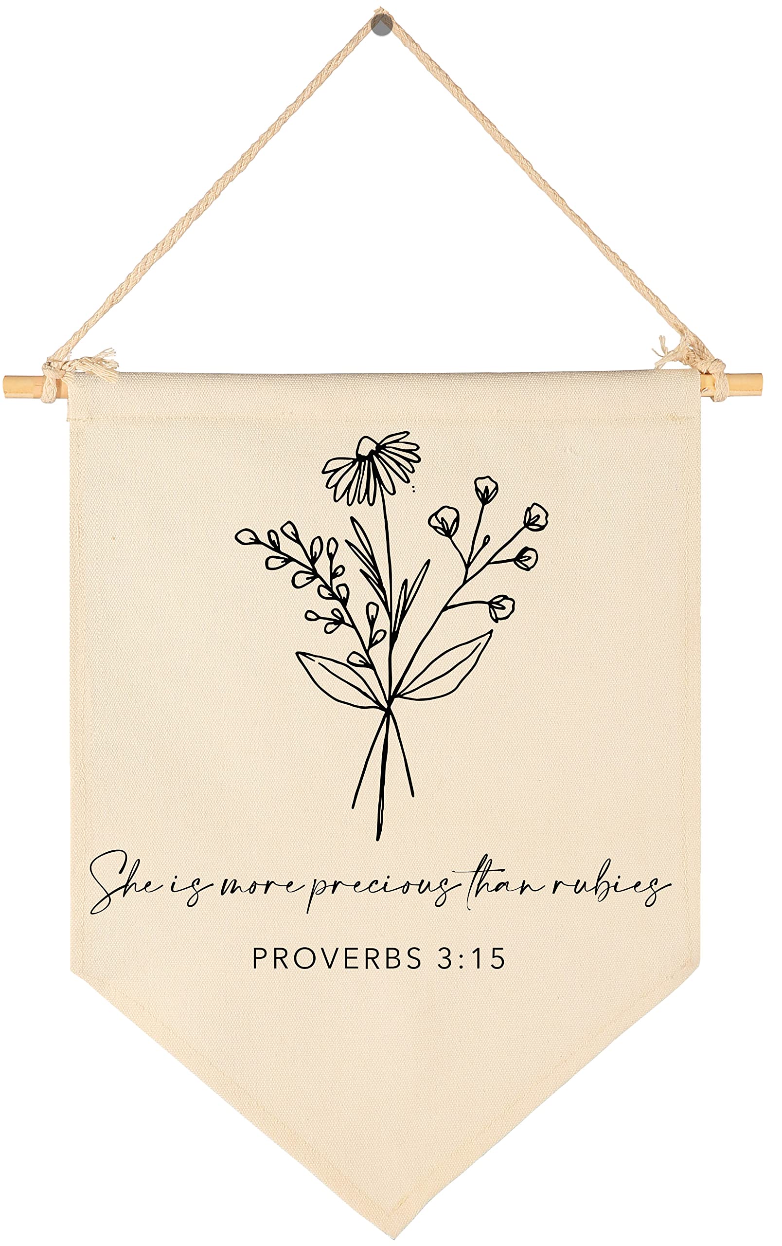 FYSIA nursery scripture canvas banner pennant adds gentle inspiration to a nursery wall