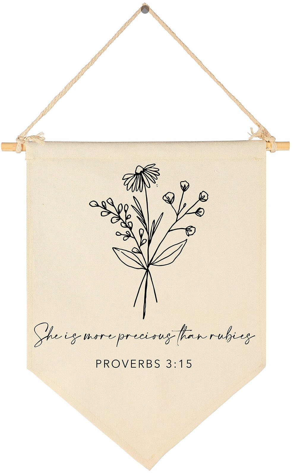FYSIA nursery scripture canvas banner pennant adds gentle inspiration to a nursery wall