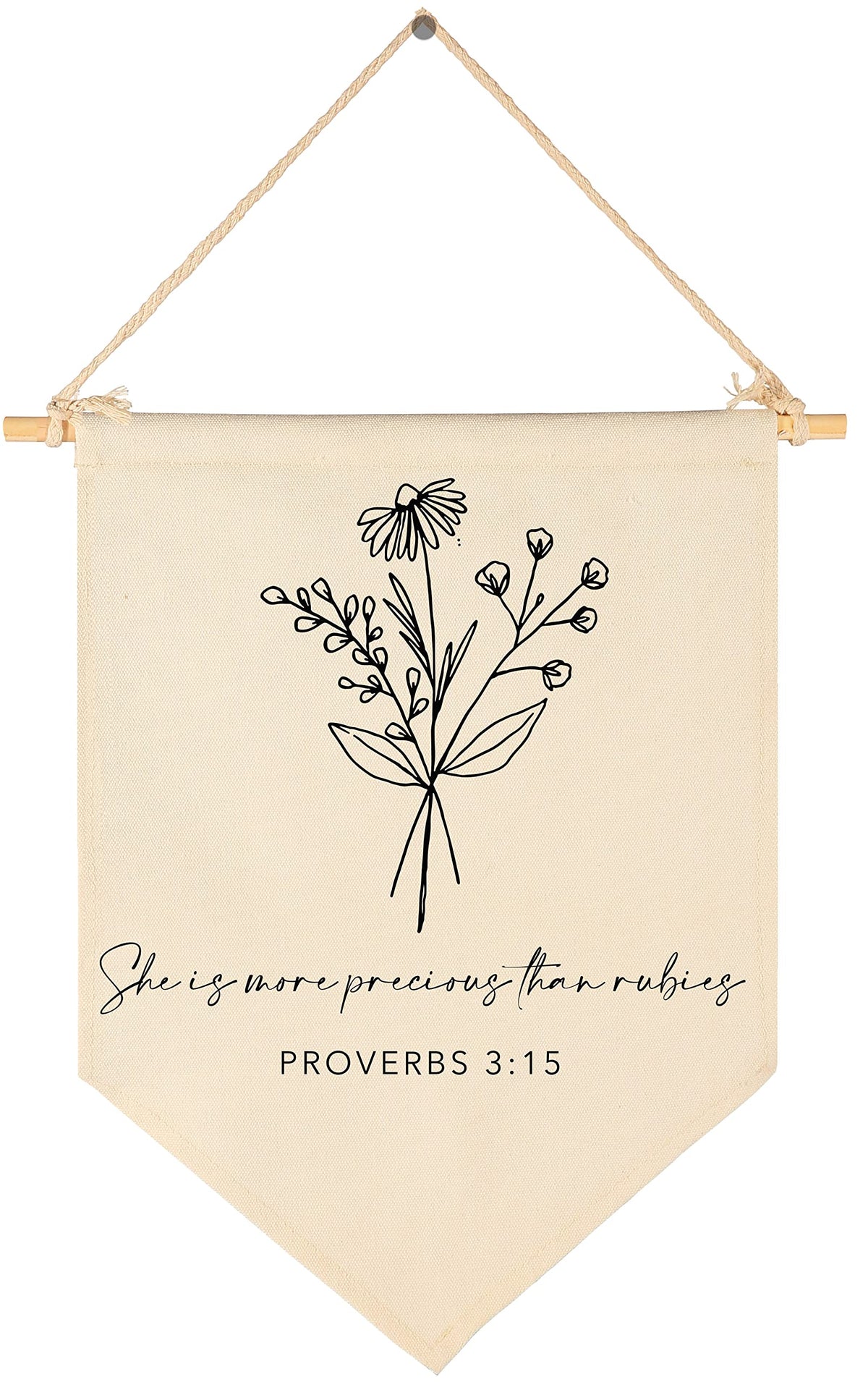 FYSIA nursery scripture canvas banner pennant adds gentle inspiration to a nursery wall