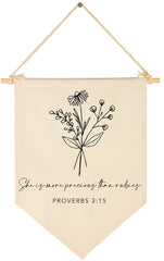 FYSIA nursery scripture canvas banner pennant adds gentle inspiration to a nursery wall