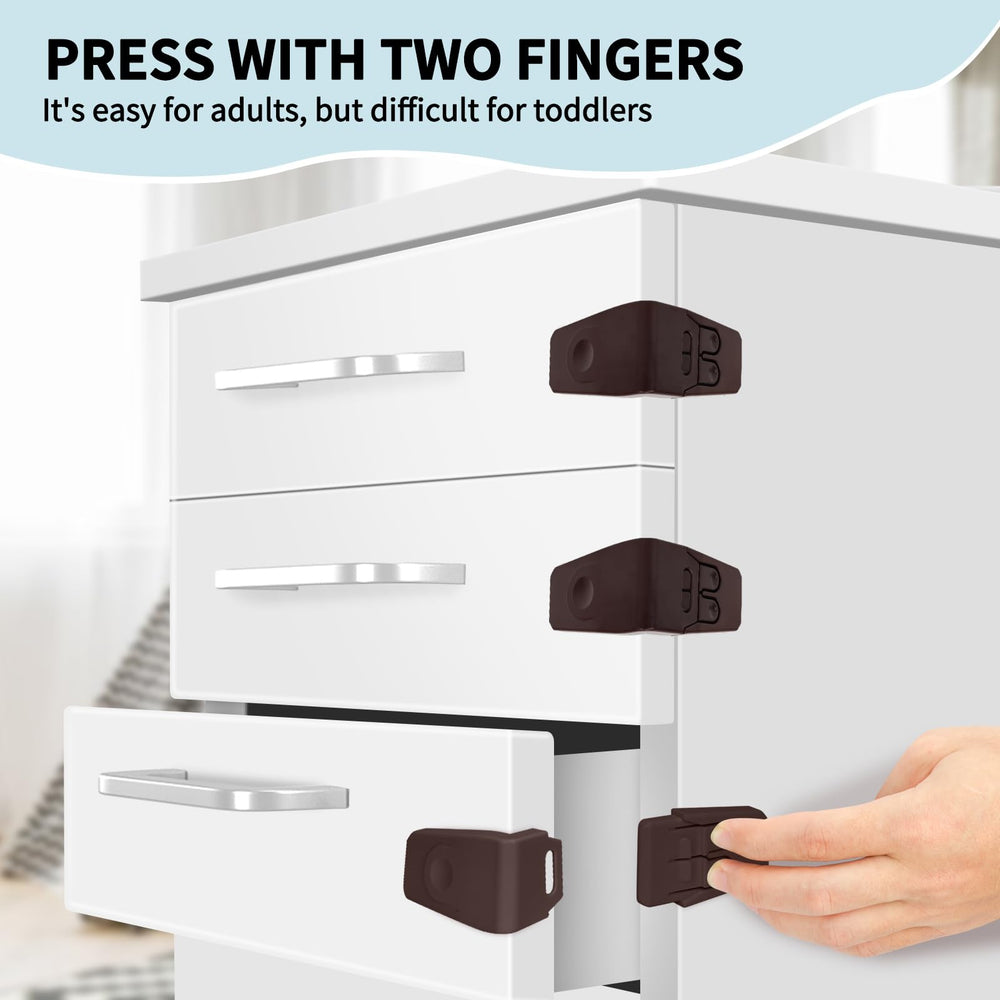 FYY cabinet locks angle-type drawer view demonstrates versatile, tool-free installation potential.