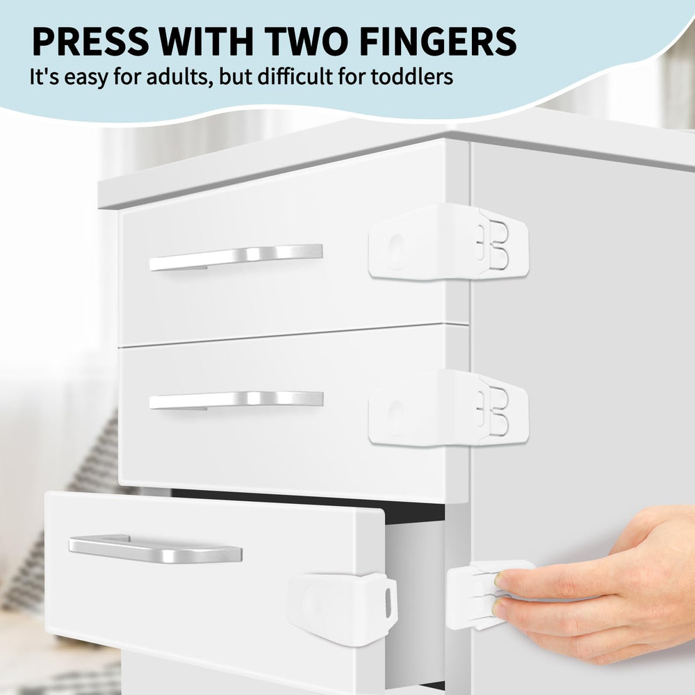 FYY cabinet locks BPA-free ABS plastic emphasizes safety and durability.