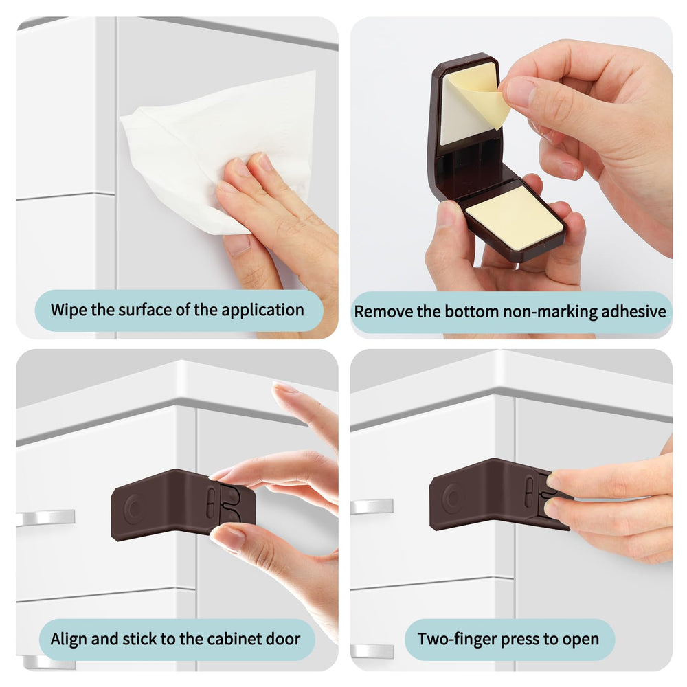 FYY cabinet locks closeup plastic shot emphasizes durable ABS material and safety.