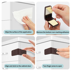 FYY cabinet locks closeup plastic shot emphasizes durable ABS material and safety.