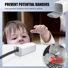 FYY cord cover with durable ABS+PP protects cords and outlets from wear.