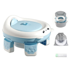 Fyylkj portable travel potty blue assembled shows 3-in-1 versatility for on-the-go training.