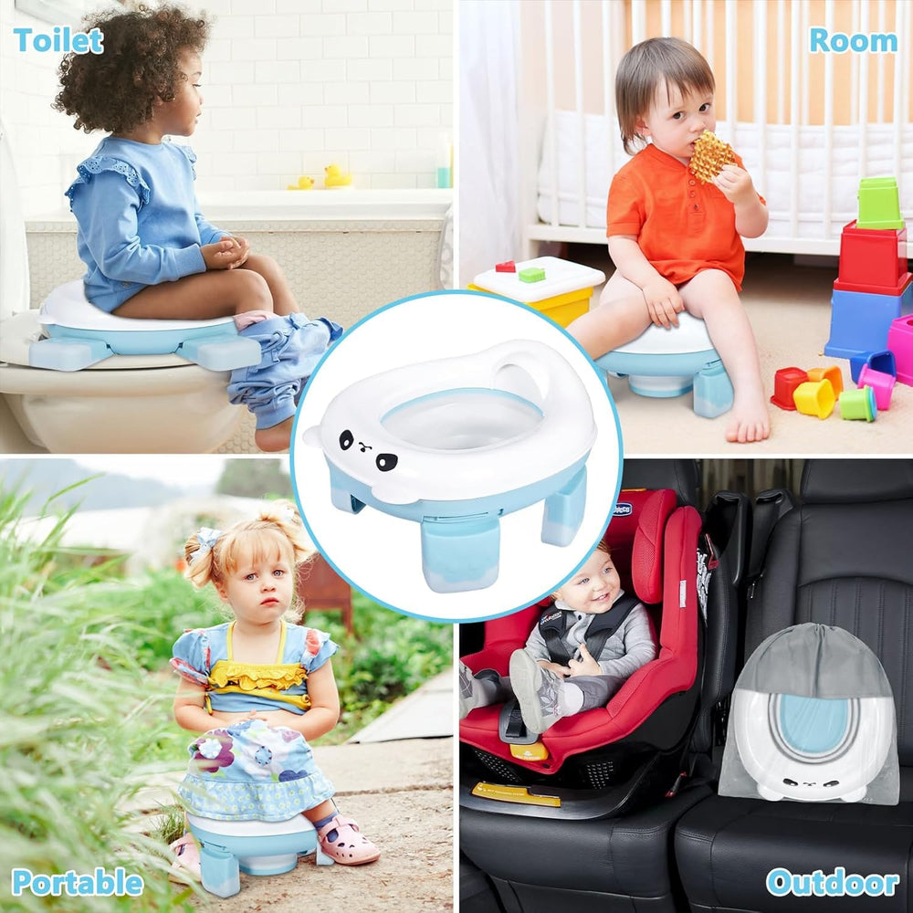 Fyylkj portable travel potty blue charts add fun training moments.
