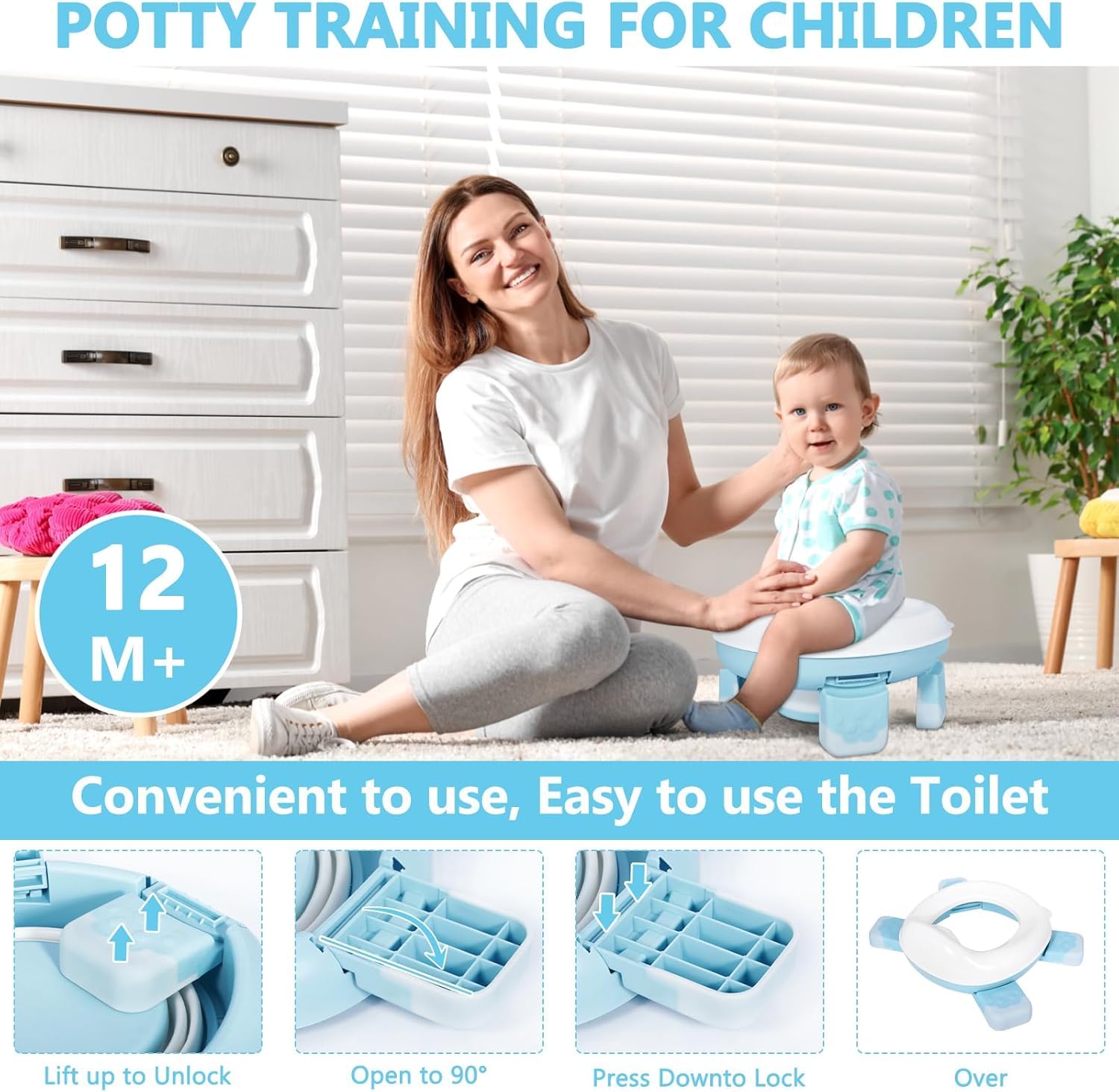 Fyylkj portable travel potty blue storage bag keeps gear organized.