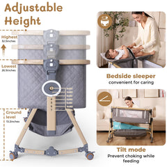 FYYWBABY baby bassinet mattress pad provides cushioned, breathable resting surface