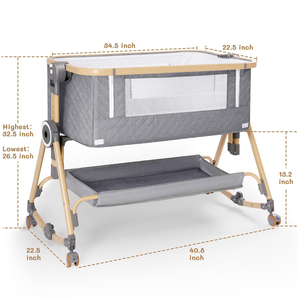 FYYWBABY baby bassinet side-open co-sleep design simplifies night feeds