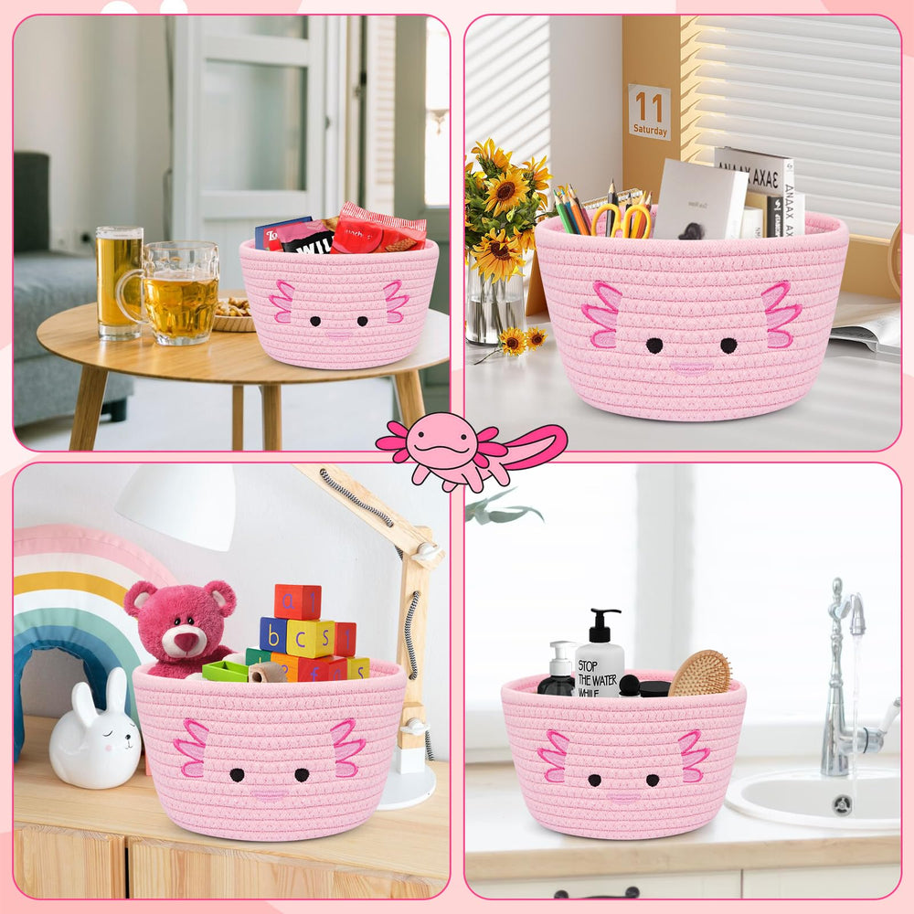 Fyzzra axolotl basket keeps pet toys tidy and within reach