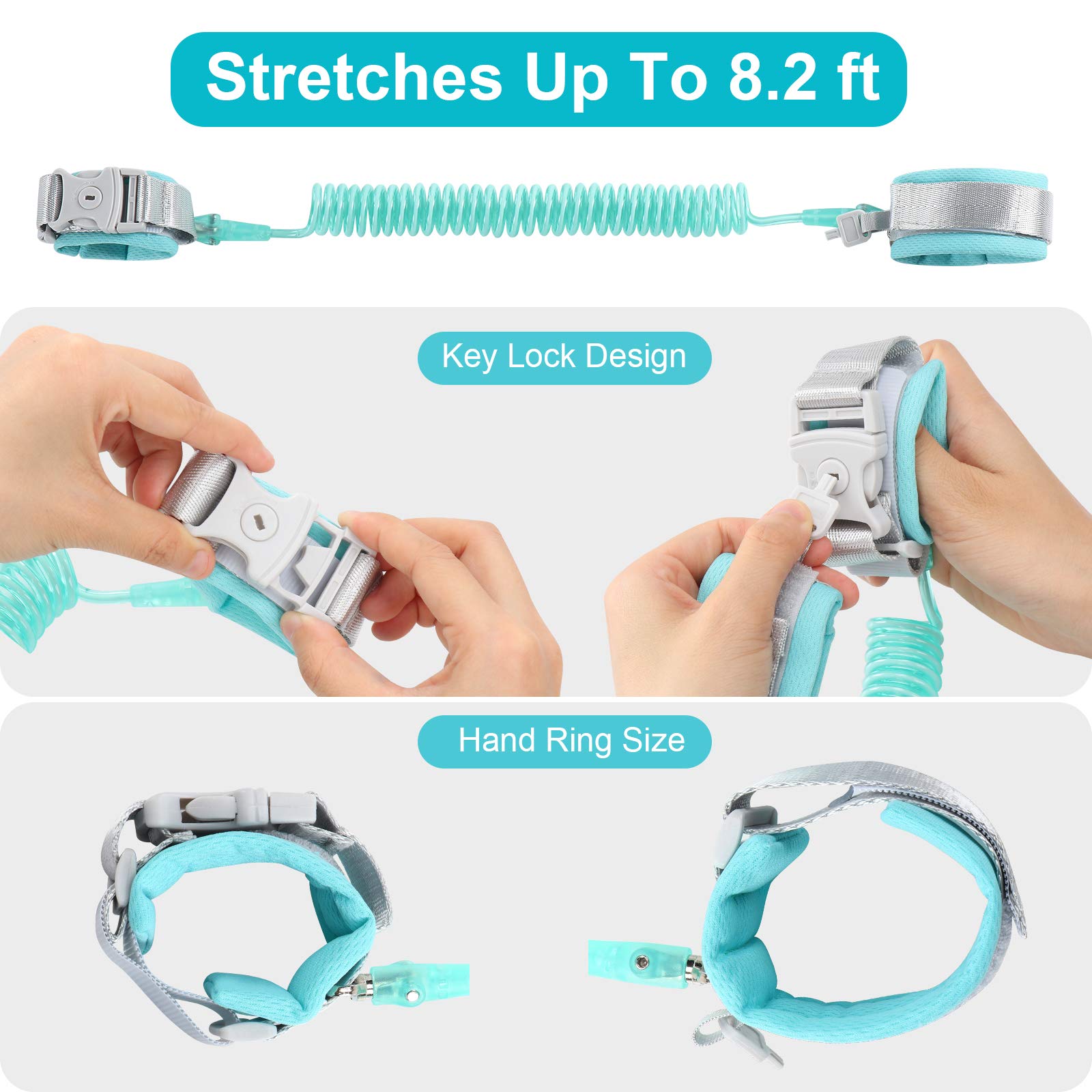 Fzbjayoon anti-lost wrist link 360-degree rotating connector in use