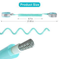 Fzbjayoon anti-lost wrist link extendable wire showing 2.5m reach
